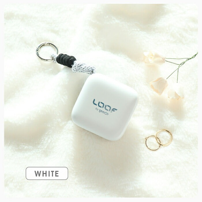 LOOF モバイルバッテリー 巻き取り式 リール 伸縮ケーブル 70cm 10000mAh
