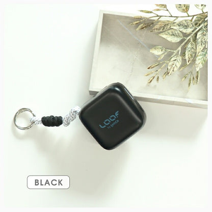 LOOF モバイルバッテリー 巻き取り式 リール 伸縮ケーブル 70cm 10000ｍAh